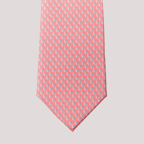 Virelle Coral Pink Snail Pattern Necktie