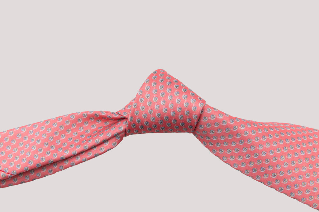 Virelle Coral Pink Snail Pattern Necktie