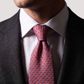 Virelle Red, Blue & Turquoise Geometric Necktie